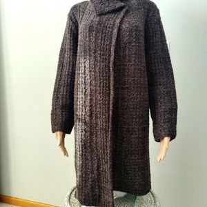 Eileen Fisher Organic Wool Long Open Front Cardigan